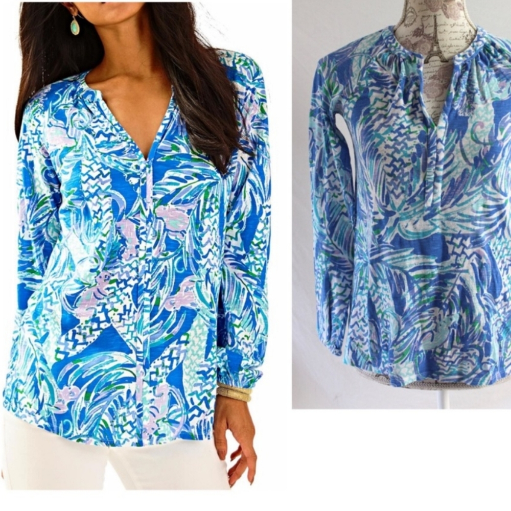 Lilly Pulitzer Meg Cotton Resort Top